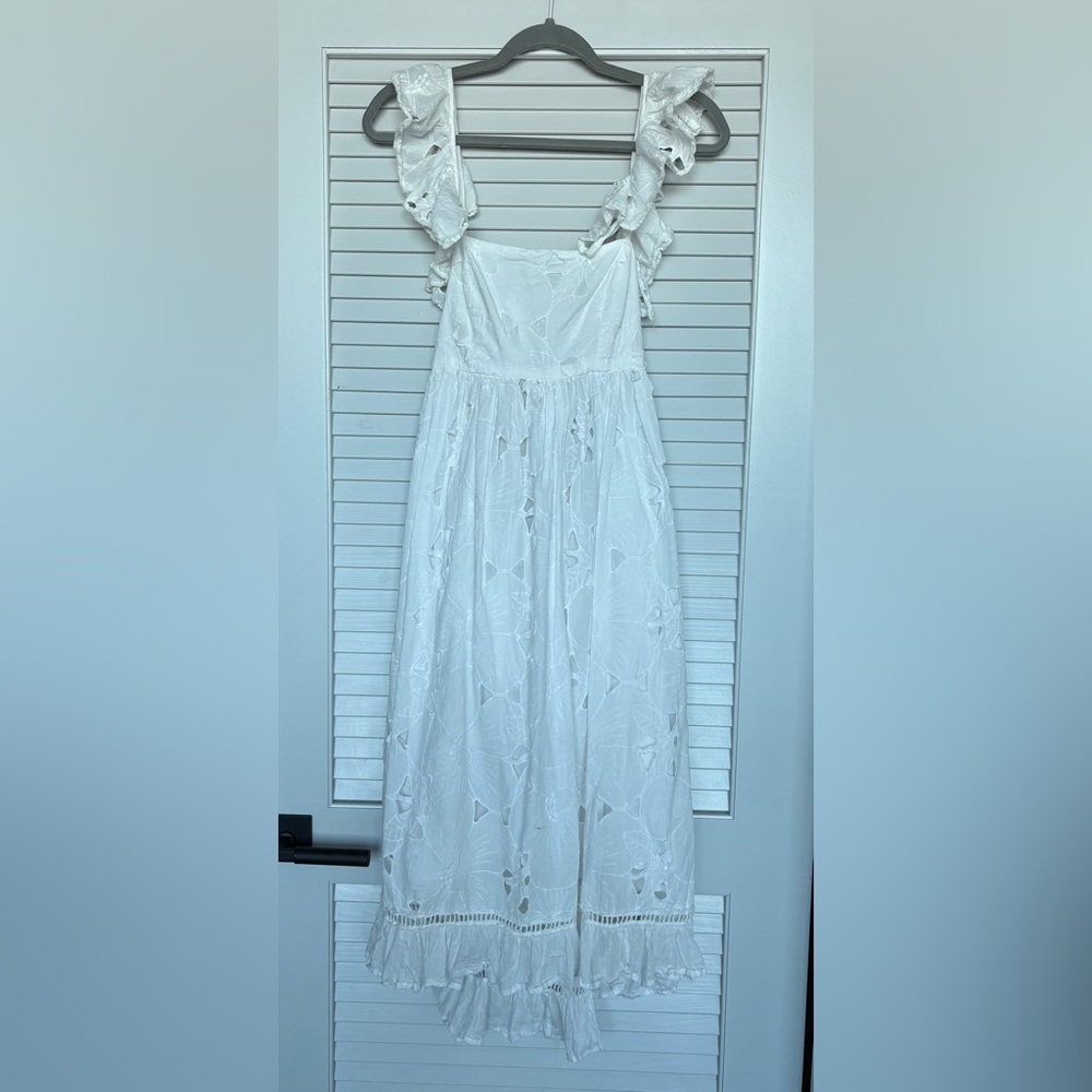 White Lace Maxi Dress From Anthropologie